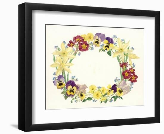 Spring Flower Oval, 1995-Linda Benton-Framed Premium Giclee Print