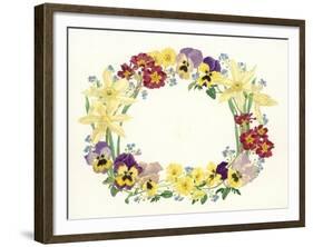 Spring Flower Oval, 1995-Linda Benton-Framed Giclee Print