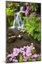 Spring Flowers Add Beauty to Waterfall at Crystal Springs Garden, Portland Oregon. Pacific Northwes-Craig Tuttle-Mounted Photographic Print