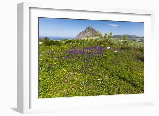 Spring Flowers and 659M Limestone Monte Cefano-Rob Francis-Framed Photographic Print