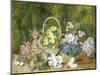 Spring Flowers and a Bird's Nest on a Mossy Bank-George Clare-Mounted Giclee Print