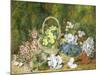 Spring Flowers and a Bird's Nest on a Mossy Bank-George Clare-Mounted Giclee Print