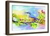 Spring Flowers And Bird 6-Ata Alishahi-Framed Giclee Print