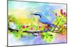 Spring Flowers And Bird 6-Ata Alishahi-Mounted Giclee Print