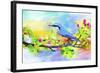 Spring Flowers And Bird 6-Ata Alishahi-Framed Giclee Print