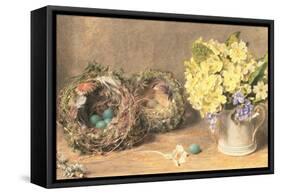 Spring Flowers and Birds' Nests, C.1830-William Henry Hunt-Framed Stretched Canvas