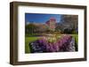 Spring Flowers and Historic Crown Mills Building, Dunedin, Otago, South Island, New Zealand-David Wall-Framed Photographic Print