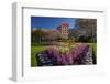 Spring Flowers and Historic Crown Mills Building, Dunedin, Otago, South Island, New Zealand-David Wall-Framed Photographic Print