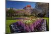 Spring Flowers and Historic Crown Mills Building, Dunedin, Otago, South Island, New Zealand-David Wall-Mounted Photographic Print