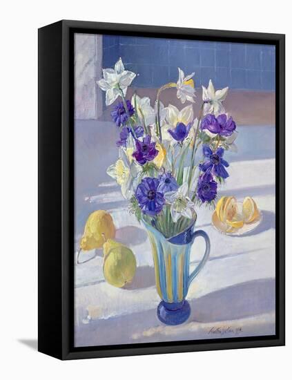 Spring Flowers and Lemons, 1994-Timothy Easton-Framed Stretched Canvas