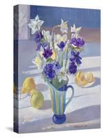 Spring Flowers and Lemons, 1994-Timothy Easton-Stretched Canvas