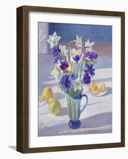 Spring Flowers and Lemons, 1994-Timothy Easton-Framed Giclee Print