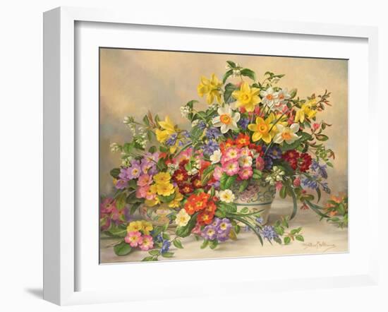 Spring Flowers and Poole Pottery-Albert Williams-Framed Giclee Print