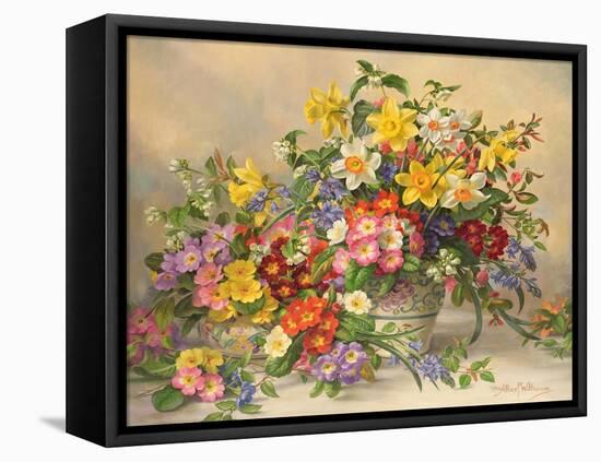 Spring Flowers and Poole Pottery-Albert Williams-Framed Stretched Canvas