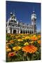 Spring Flowers and Railway Station, Dunedin, South Island, New Zealand-David Wall-Mounted Photographic Print