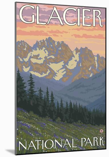 Spring Flowers, Glacier National Park, Montana-null-Mounted Poster