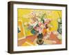 Spring Flowers in a Vase, (Oil on Canvas)-Mildred Bendall-Framed Giclee Print