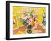 Spring Flowers in a Vase, (Oil on Canvas)-Mildred Bendall-Framed Giclee Print