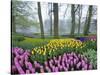 Spring Flowers in Flower Garden-Jim Zuckerman-Stretched Canvas