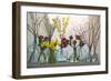 Spring Flowers in Glass Bottles IV-Cora Niele-Framed Giclee Print