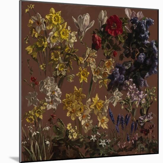 Spring Flowers (Oil on Canvas)-Richard Foster-Mounted Giclee Print