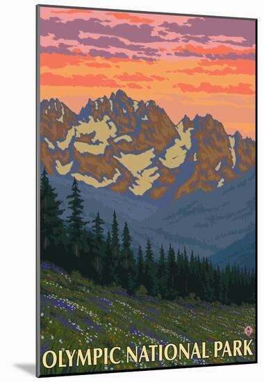 Spring Flowers, Olympic National Park-null-Mounted Poster