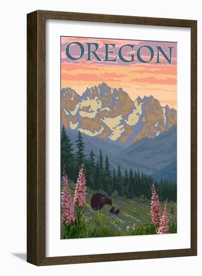 Spring Flowers, Oregon-Lantern Press-Framed Art Print