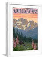 Spring Flowers, Oregon-Lantern Press-Framed Art Print