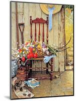 Spring Flowers-Norman Rockwell-Mounted Giclee Print