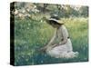Spring Flowers-Arthur Hacker-Stretched Canvas