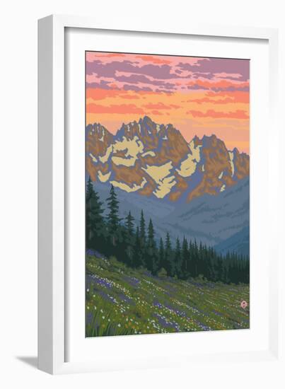 Spring Flowers-Lantern Press-Framed Art Print