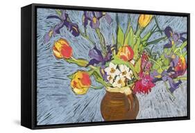 Spring Flowers-Frances Treanor-Framed Stretched Canvas