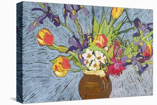 Spring Flowers-Frances Treanor-Stretched Canvas