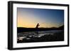 Spring Fly Fishing At Dusk Outside Of Fairplay Colorado The Mosquito Range Looms In The Background-Liam Doran-Framed Photographic Print