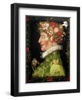 Spring, from a Series Depicting the Four Seasons, 1573-Giuseppe Arcimboldo-Framed Giclee Print