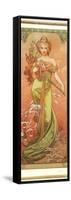 Spring (From the Series Les Saison)-Alphonse Mucha-Framed Stretched Canvas