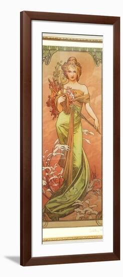 Spring (From the Series Les Saison)-Alphonse Mucha-Framed Giclee Print