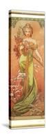 Spring (From the Series Les Saison)-Alphonse Mucha-Stretched Canvas