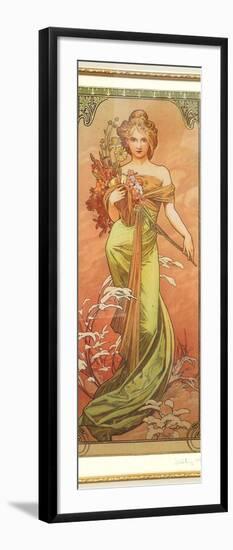 Spring (From the Series Les Saison)-Alphonse Mucha-Framed Giclee Print