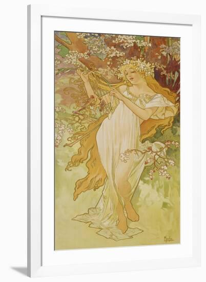 Spring (From the Series "Seasons"), 1896-Alphonse Mucha-Framed Giclee Print