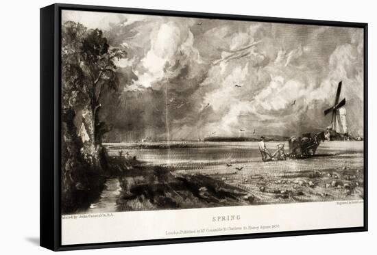Spring, from Various Subjects of Landscape Characteristic of English Scenery-John Constable-Framed Stretched Canvas