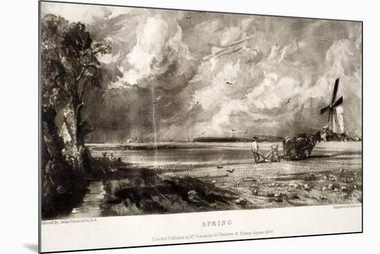 Spring, from Various Subjects of Landscape Characteristic of English Scenery-John Constable-Mounted Giclee Print