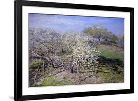 Spring Fruit Tees in Bloom-Claude Monet-Framed Art Print