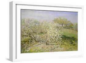 Spring (Fruit Trees in Bloom), 1873-Claude Monet-Framed Giclee Print