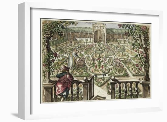 Spring Garden, from "Hortus Floridus," Published 1614-15-Crispin I De Passe-Framed Giclee Print