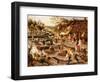 Spring: Gardeners, Sheep Shearers and Peasants Merrymaking-Pieter Bruegel the Elder-Framed Giclee Print