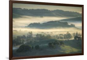 Spring Hills and Morning Fog, Petaluma, California-Vincent James-Framed Photographic Print