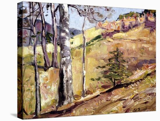 Spring Hillside-George Gardner Symons-Stretched Canvas