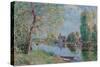Spring in Moret-sur-Loing; Le printemps a Moret sur Loing, 1891-Alfred Sisley-Stretched Canvas