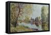 Spring in Moret-Sur-Loing-Alfred Sisley-Framed Stretched Canvas